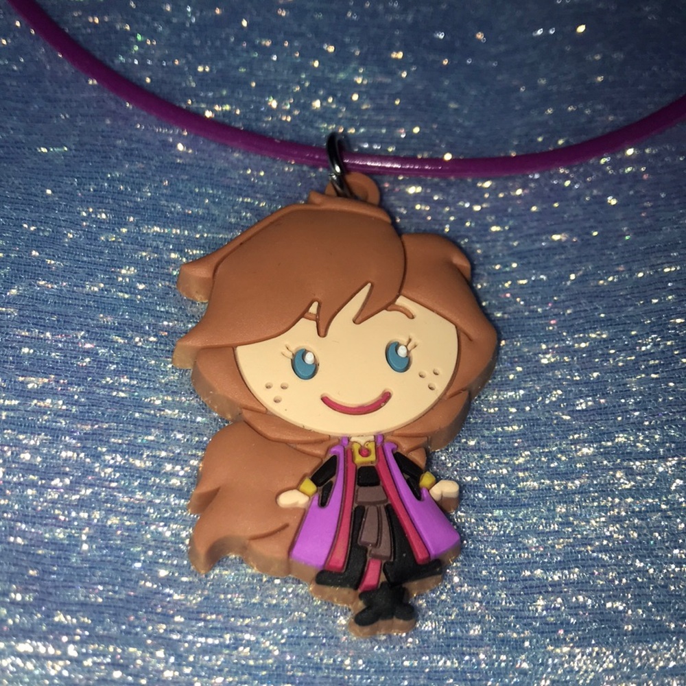 🔥 3/$15 Disney Frozen 2 Princess Anna Soft Pendant on Stretchy Choker